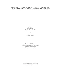 Mahler's Conjecture in Convex Geometry