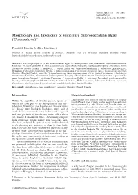 Morphology and Taxonomy of Some Rare Chlorococcalean Algae (Chlorophyta)*