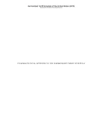 Pharmaceutical Appendix to the Tariff Schedule 2