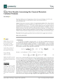 Some New Results Concerning the Classical Bernstein Cubature Formula