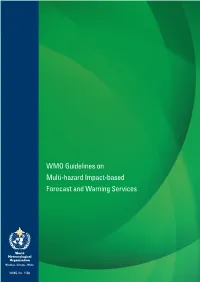 WMO Guidelines on Multi-Hazard Impact-Based Forecast and Warning Services