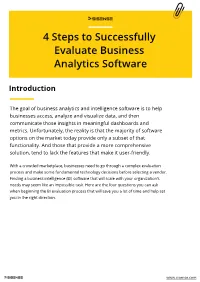 4 Steps to Successfully Evaluate Business Analytics Software