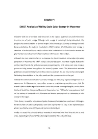Chapter 4. SWOT Analysis of Utility-Scale Solar Energy in Myanmar