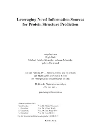 Leveraging Novel Information Sources for Protein Structure Prediction