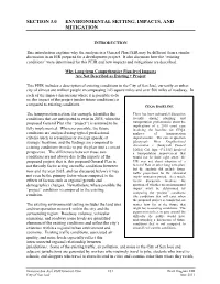 Section 3.0 Environmental Setting, Impacts, and Mitigation