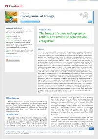 The Impact of Some Anthropogenic Activities on River Nile Delta Wetland Ecosystems