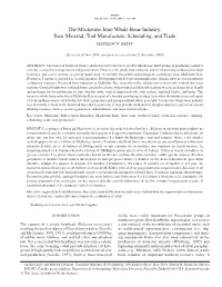 The Mackenzie Inuit Whale Bone Industry: Raw Material, Tool Manufacture, Scheduling, and Trade MATTHEW W