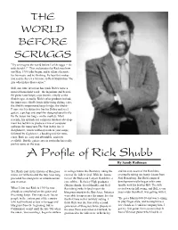 The World Before Scruggs