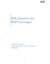 XML Interface for NEFT Messages