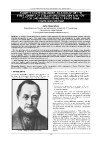 Auguste Comte's Blunder