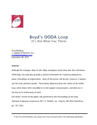 Boyd's OODA Loop