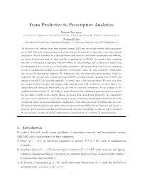 From Predictive to Prescriptive Analytics