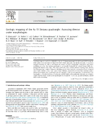 Geologic Mapping of the Ac-11 Sintana Quadrangle: Assessing Diverse Crater Morphologies