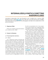 Internalized Β-Particle Emitting Radionuclides
