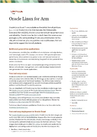 Oracle Linux for Arm