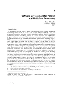 Software Development for Parallel and Multi-Core Processing