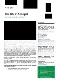 The ILO in Senegal Senegal and Decent Work