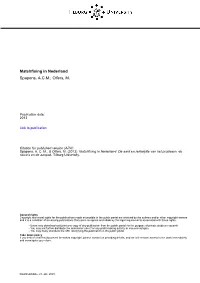 Tilburg University Matchfixing in Nederland Spapens