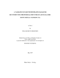 A Validation of Ground Penetrating Radar For