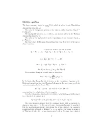 Slutsky Equation the Basic Consumer Model Is Max U(X), Which Is Solved by the Marshallian X:Px≤Y Demand Function X(P, Y)
