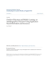 An Autobiographical Narrative Using Application-Based Information and Resources" (2016)