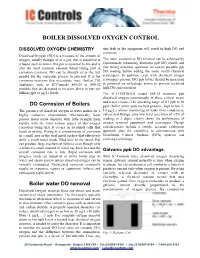 Boiler Dissolved Oxygen Control