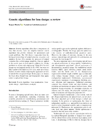 Genetic Algorithms for Lens Design: a Review