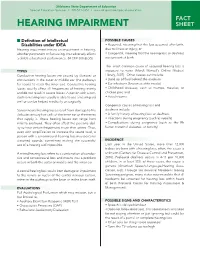 Hearing Impairment Sheet