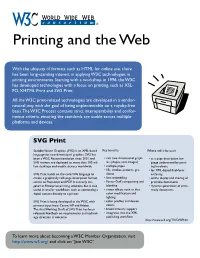Printing and the Web