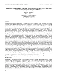 Researching of the Relative Syntagmas in the Languages of Different System at the Contemporary Stage (Azerbaijani and English)