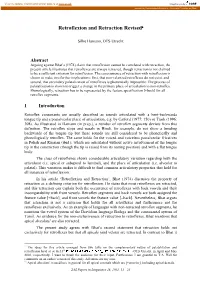 Retroflexion and Retraction Revised∗
