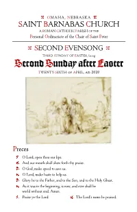 Second Sunday After Easter TWENTY-SIXTH of APRIL, A.D