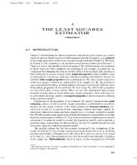 The Least Squares Estimatorq