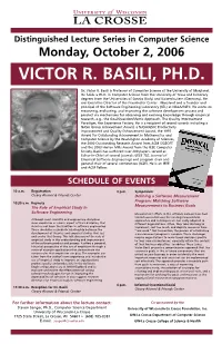 Victor R. Basili, Ph.D