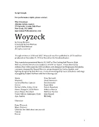 Woyzeck Script Sample