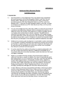 APPENDIX a Settlement Policy Boundary Review Draft Methodology 1