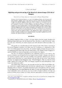 Digitizing and Georeferencing of the Historical Cadastral Maps (1856-60) of Hungary