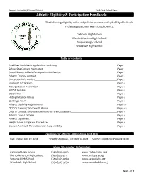 Athletic Eligibility & Participation Handbook