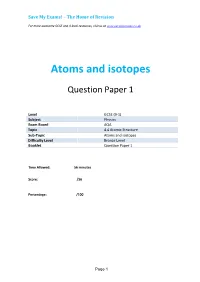 Atoms and Isotopes