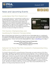 August Newsletter
