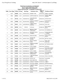 Case Filing Status Marking