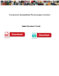 Component Spreadsheet Runenscape Invention
