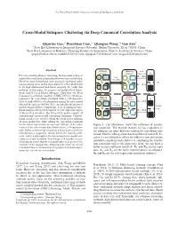 Cross-Modal Subspace Clustering Via Deep Canonical Correlation Analysis