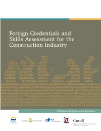 Foreign Credentials and Skills Assessment for the Construction Industry