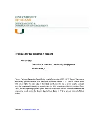 Historic Designation Report on 1021 NW 2Nd Avenue