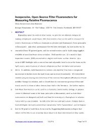 Inexpensive, Open Source Filter Fluorometers for Measuring Relative Fluorescence Chris Stewart and John Giannini *