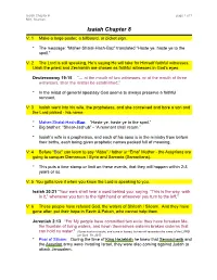 Isaiah Chapter 8 Page 1 of 7 M.K