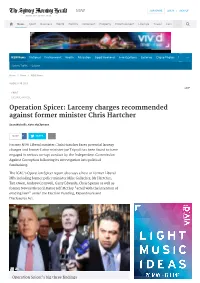 Operation Spicer Larceny Charges Recommended Against Former