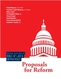 Proposals for Reform the National Task Force on the Rule of Law & Democracy (Www