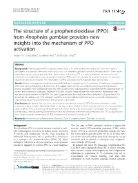 The Structure of a Prophenoloxidase (PPO) from Anopheles Gambiae